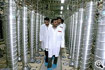 Iranian President Mahmoud Ahmadinejad makes a public visit in April 2008 to Natanz - a secretive desert facility - where he viewed P-1 centrifuges, used in enriching uranium. New advanced low-enrichment machines have been installed at Natanz recently, according to a new International Atomic Energy Agency report. (Photo: Iranian President Press Office)