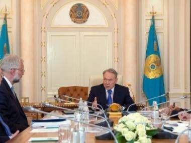 Grigory Marchenko and President Nazarbaev 