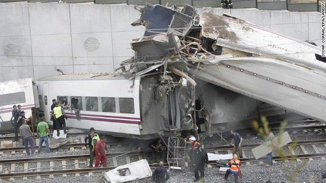 A train crash in northwestern Spain on Wednesday, July 24, has left dozens of people dead, officials said. The train crashed near the city of Santiago de Compostela. Officials are investigating the cause of the crash but do not believe terrorism was involved.