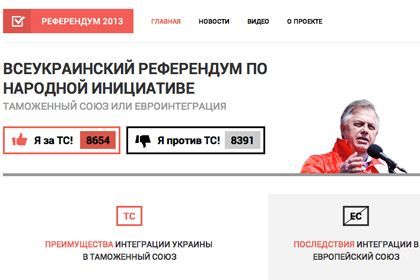 Screenshot, referendum2013.in.ua