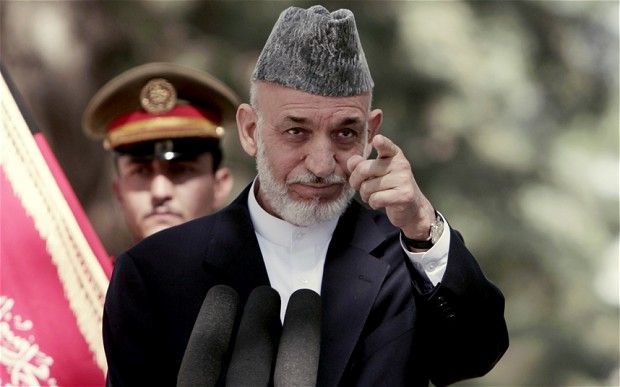 Mr Karzai attacked the 12-year Western war effort in Afghanistan Photo: AP
