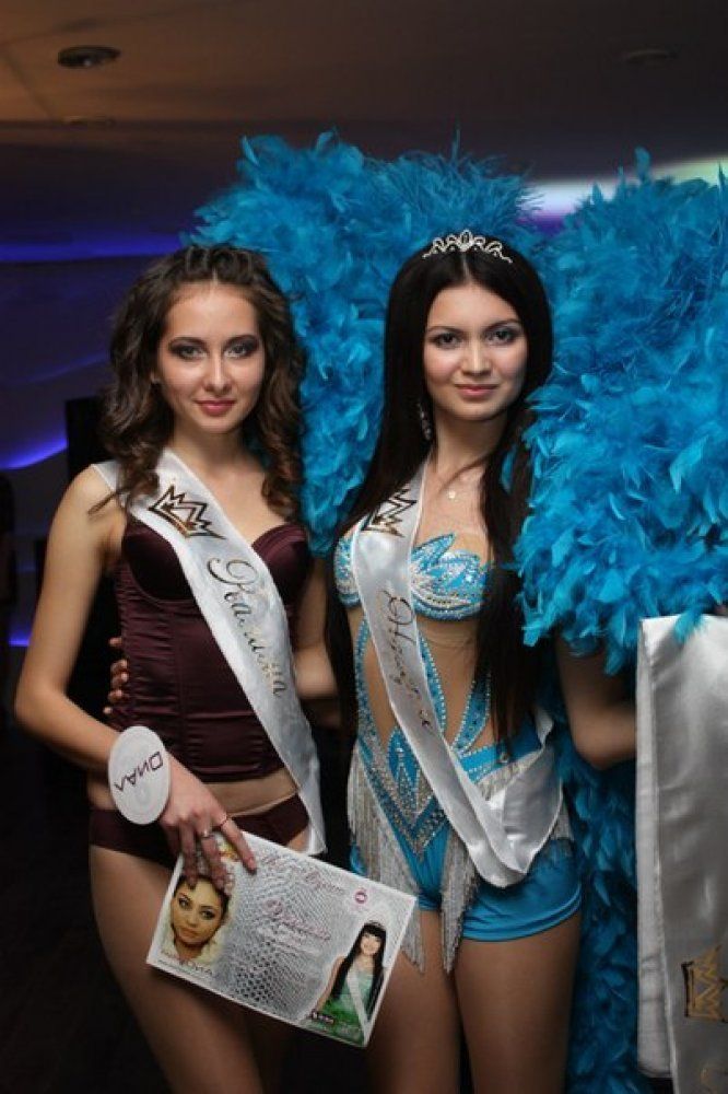 Miss Bikini of Atyrau Nazerke Faizulina and Kamila Shopenova