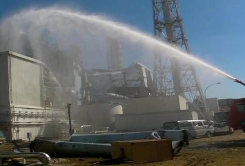 Fukushima Dai-ichi nuclear complex immediately after the 2011 earthquake