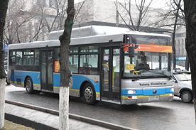 A CNG bus from a previous EBRD project in Almaty.