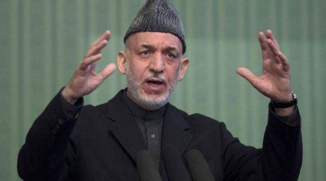 Afghan President Hamid Karzai addresses a press conference at the Presidential Palace in Kabul on January 25, 2014. ©AFP