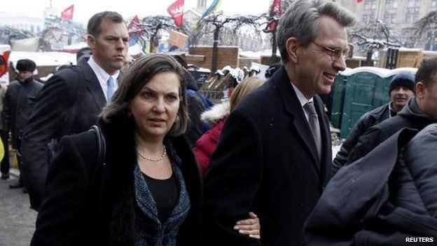 Victoria Nuland joined Ambassador Geoffrey Pyatt during her visit to Kiev in December