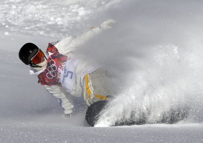 It all started with slopestyle. Sweden's Niklas Mattsson finishes his first run during men's snowboard slopestyle qualifying  AP Photo/Andy Wong