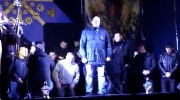 Officers from Lviv Berkut Special Police Unit beg people of Ukraine to forgive them  Read more: http://www.dailymail.co.uk/news/article-2567420/Begging-forgiveness-riot-police-blamed-dozens-deaths-Kiev-Brutal-security-forces-knees-greeted-shouts-shame.html#ixzz2uKrr5Q1l  Follow us: @MailOnline on Twitter | DailyMail on Facebook