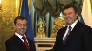 Dmitry .Medvedev and Viktor Yanukovich.
