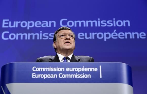European Commission President Jose Manuel Barroso holds a news conference on the situation in Ukraine, at the EC headquarters in Brussels March 5, 2014.