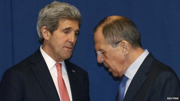 Relations between Mr Kerry (left) and Mr Lavrov have been increasingly strained because of the Ukraine crisis