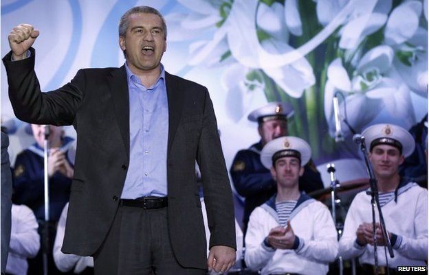 Crimea's pro-Moscow leader Sergei Aksyonov said he would send a formal request to join Russia on Monday.