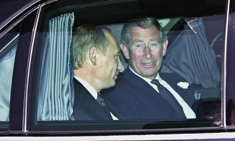 Prince Charles (right) pictured with the Russian president Vladimir Putin in 2003. 