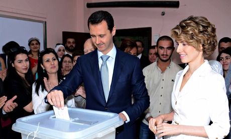 Syrian president Bashar al-Assad has won the election in a landslide, though polling has been described by western onlookers as a 'farce
