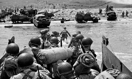 American troops in landing craft go ashore in Normandy on D-day, 6 June, 1944. Photograph: Hulton-Deutsch Collection/Corbis