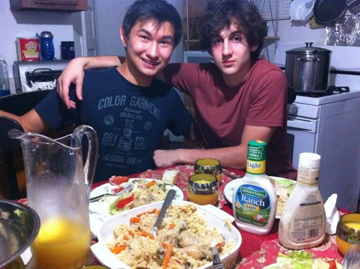 Azamat Tazhayakov and Dzhokhar Tsarnaev