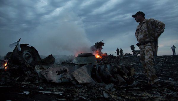 Debris of Malaysia Airlines Boeing 777 in Donetsk Region
