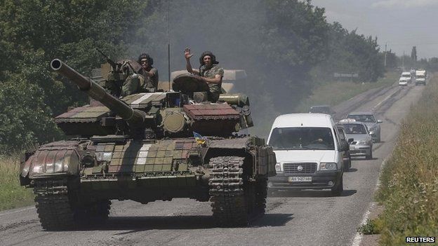 Fighting is continuing in eastern Ukraine, with heavy clashes reported near Donetsk on Monday