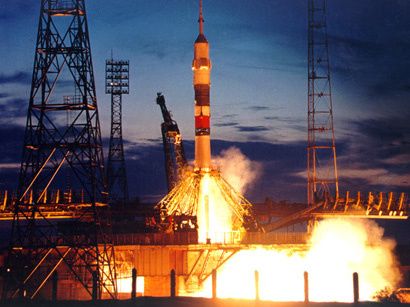 Rocket launch at Baikonur. Photo courtesy: Trend