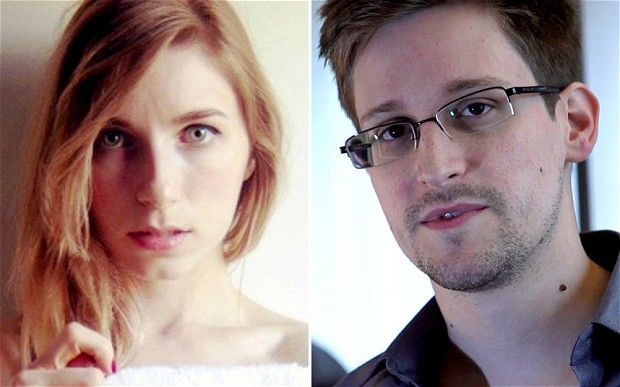 Lindsay Mills and boyfriend Edward Snowden.