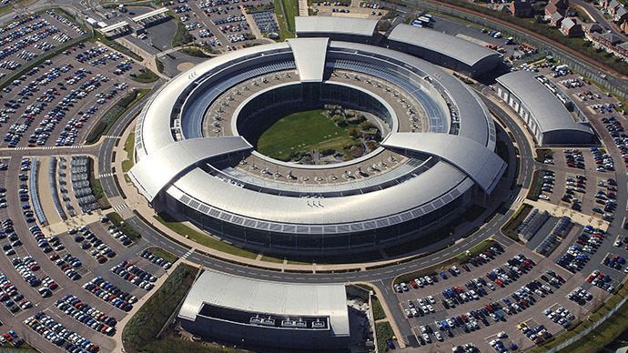 n aerial image of the Government Communications Headquarters (GCHQ) in Cheltenham, Gloucestershire. (Image from www.defenceimagery.mod.uk)