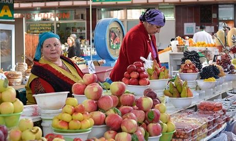 The Green Market in Almaty. Photograph: Ben Reade/Guardian