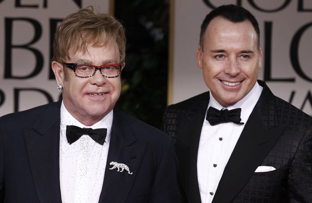 Sir Elton John and his partner David Furnish 