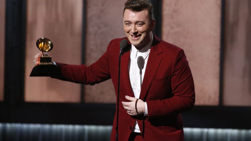 Sam Smith accepts the award for best new artist at the 57th annual Grammy Awards in Los Angeles, California February 8, 2015. (Reuters)