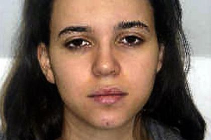 AFP | A mug shot of Hayat Boumeddiene, 26, released by French police in the wake of last month's terrorist attacks in Paris