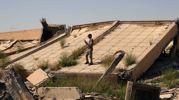 The mausoleum in al-Awja has been reduced to a pile of rubble