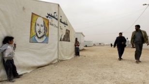 Иорданиямен шекарадағы сириялық босқындар лагері. (Көрнекі сурет).