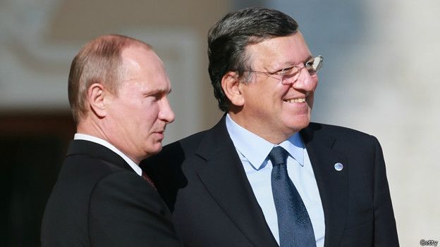 Путин Баррозумен телефон арқылы Еуродақ саммиті қарсаңында 29 тамыз күні сөйлесті.