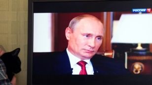 Ресей президенті Владимир Путин ресейлік телеарнадан көрсетілген 