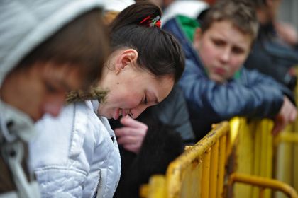  Родственники погибших в торговом центре Фото: Ilmars Znotins / AFP