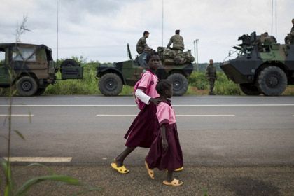 Французские солдаты в ЦАР Фото: Fred Dufour / AFP