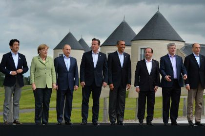  Участники саммита «Большой восьмерки» Фото: Ben Stansall / AFP