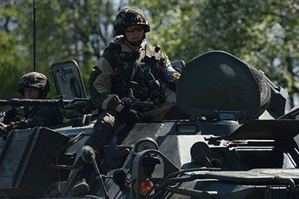 Украинские военнослужащие в Донецкой области
