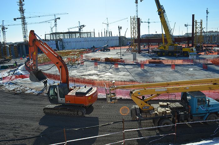 Фото со строительной площадки предоставлено пресс-службой «Астана-EXPO-2017»