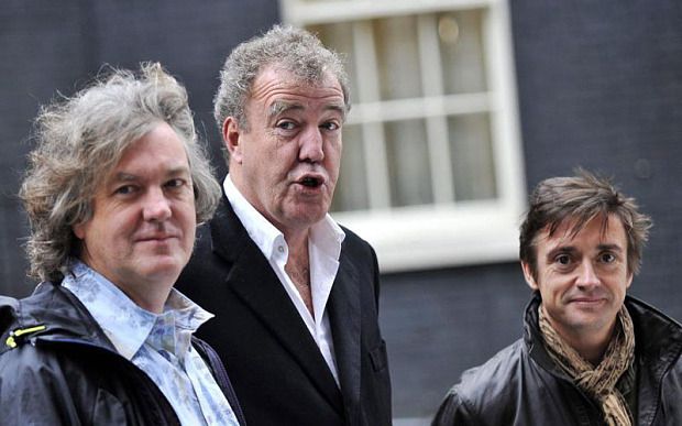 Ведущие Top Gear Джеймс Мэй, Джэреми Кларксон и Ричард Хэммонд. Фото: EPA