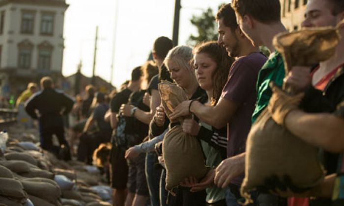 Germans band together to bale out their flooded cities