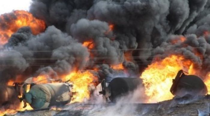 Scale of pollution caused by oil train flaring near Aktau announced