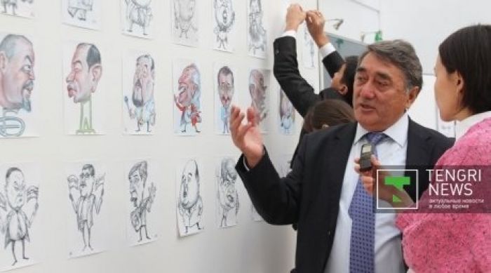 Caricatures of famous Kazakhstan figures presented in Astana