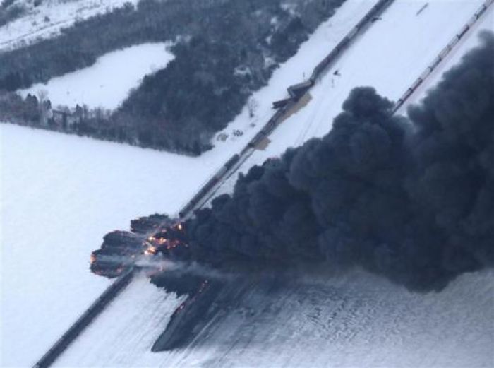 Fiery oil train collision forces evacuation of North Dakota town