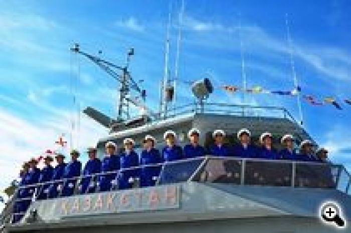 Kazakhstan Launches Warship Into Caspian