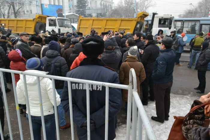 Mass media published video about dispersal of protests  in Almaty 