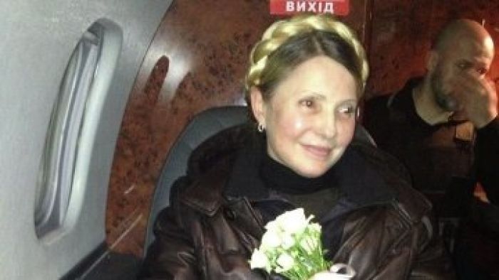 Ex-PM Tymoshenko released from prison, arrives in Kiev