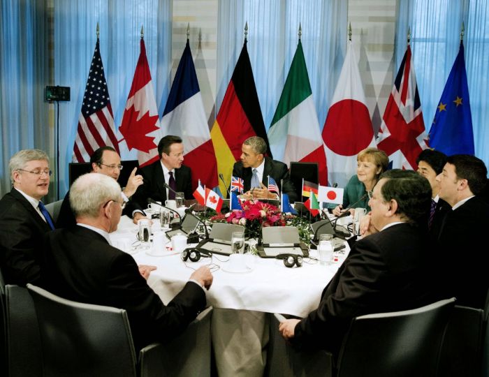 U.S., other powers kick Russia out of G8