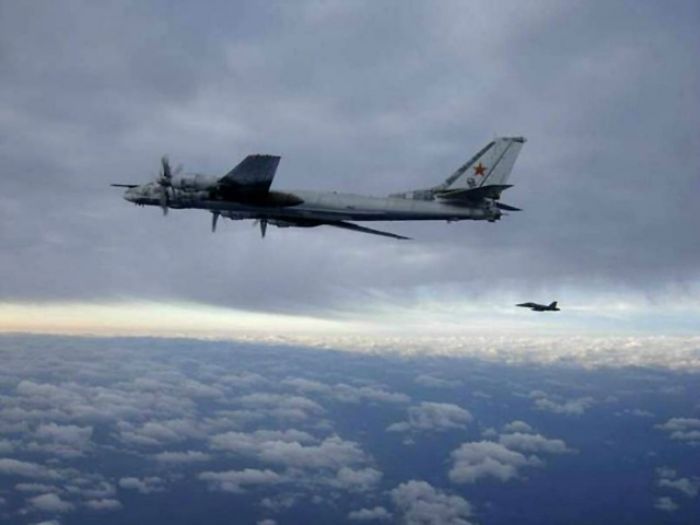 Russian strategic bombers flying along California coast