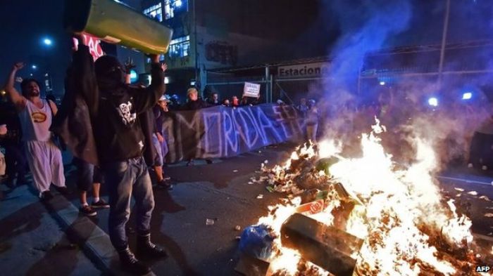 Brazilian anti-World Cup protests hit Sao Paulo and Rio