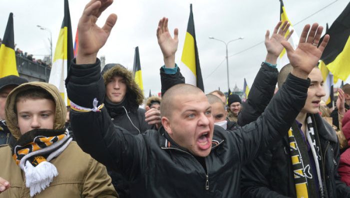 Russian Nationalists March in Moscow